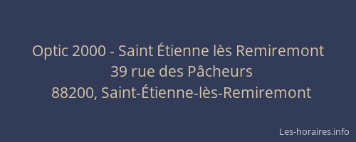 Optic 2000 - Saint Étienne lès Remiremont