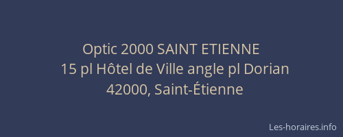 Optic 2000 SAINT ETIENNE