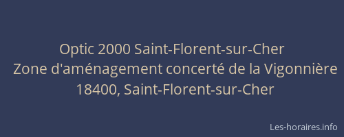 Optic 2000 Saint-Florent-sur-Cher