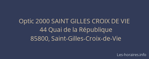 Optic 2000 SAINT GILLES CROIX DE VIE