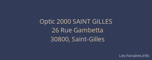Optic 2000 SAINT GILLES