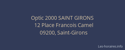 Optic 2000 SAINT GIRONS