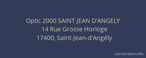 Optic 2000 SAINT JEAN D'ANGELY