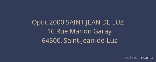 Optic 2000 SAINT JEAN DE LUZ