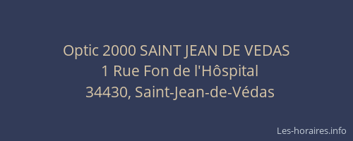 Optic 2000 SAINT JEAN DE VEDAS