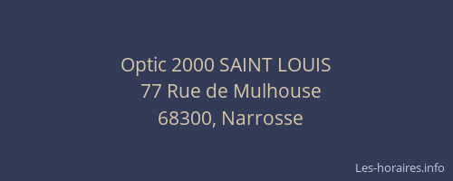 Optic 2000 SAINT LOUIS
