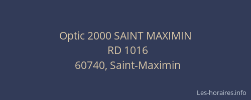 Optic 2000 SAINT MAXIMIN