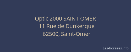 Optic 2000 SAINT OMER