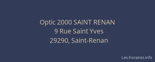 Optic 2000 SAINT RENAN