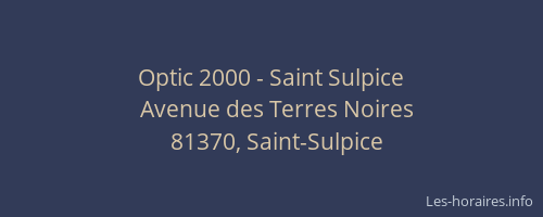 Optic 2000 - Saint Sulpice
