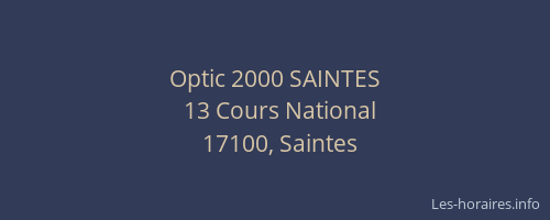 Optic 2000 SAINTES