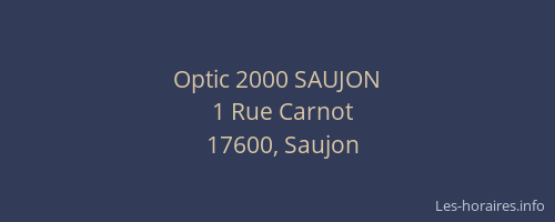 Optic 2000 SAUJON