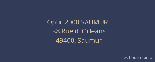 Optic 2000 SAUMUR