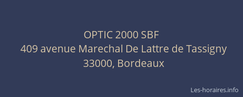 OPTIC 2000 SBF