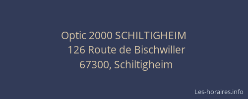 Optic 2000 SCHILTIGHEIM