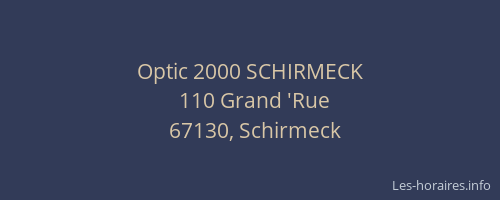 Optic 2000 SCHIRMECK
