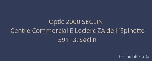 Optic 2000 SECLIN