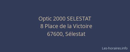 Optic 2000 SELESTAT