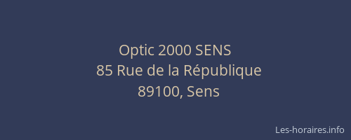 Optic 2000 SENS