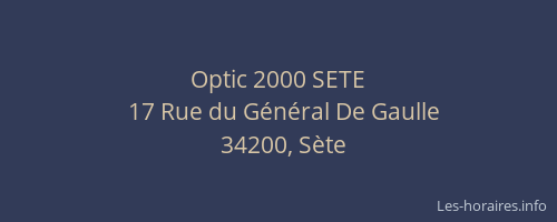 Optic 2000 SETE