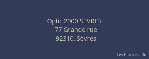 Optic 2000 SEVRES