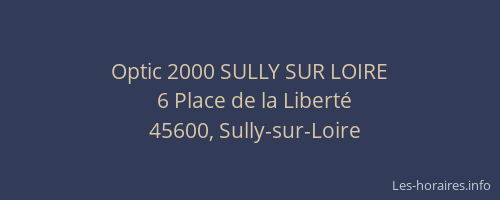 Optic 2000 SULLY SUR LOIRE
