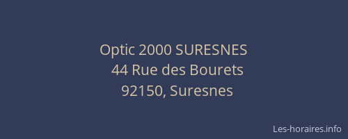 Optic 2000 SURESNES