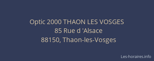 Optic 2000 THAON LES VOSGES