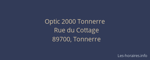 Optic 2000 Tonnerre