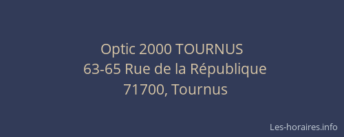 Optic 2000 TOURNUS