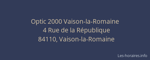 Optic 2000 Vaison-la-Romaine