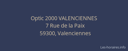 Optic 2000 VALENCIENNES