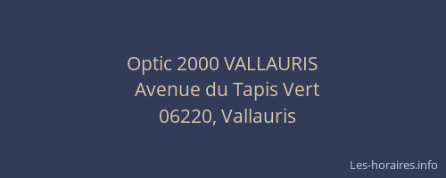 Optic 2000 VALLAURIS