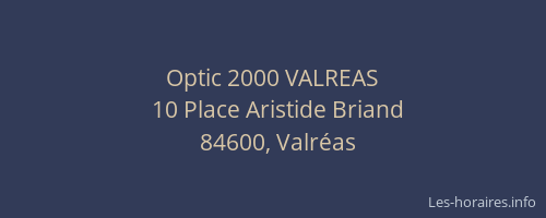 Optic 2000 VALREAS