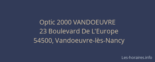 Optic 2000 VANDOEUVRE
