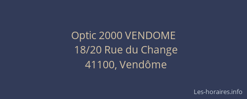 Optic 2000 VENDOME