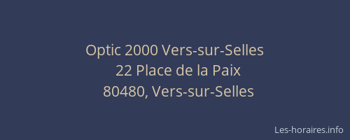 Optic 2000 Vers-sur-Selles