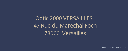 Optic 2000 VERSAILLES