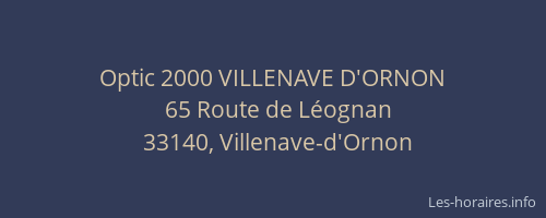 Optic 2000 VILLENAVE D'ORNON