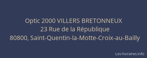 Optic 2000 VILLERS BRETONNEUX