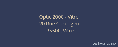 Optic 2000 - Vitre