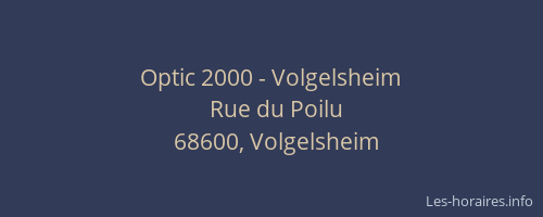 Optic 2000 - Volgelsheim