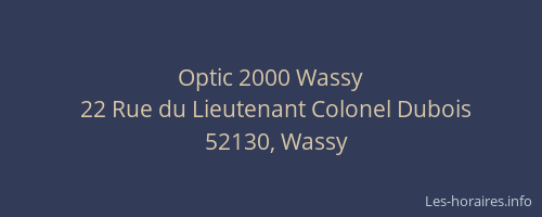 Optic 2000 Wassy