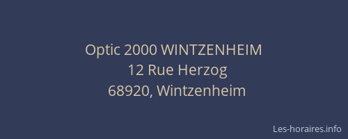 Optic 2000 WINTZENHEIM