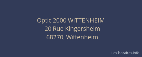Optic 2000 WITTENHEIM