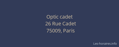 Optic cadet