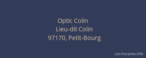 Optic Colin