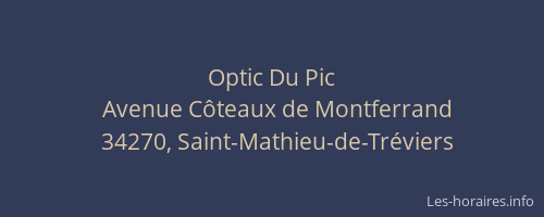 Optic Du Pic