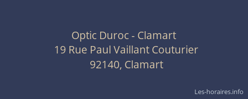 Optic Duroc - Clamart