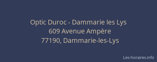Optic Duroc - Dammarie les Lys